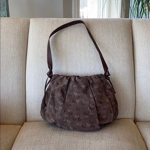 Bottega Veneta Bag brown suede w/ butterfly design